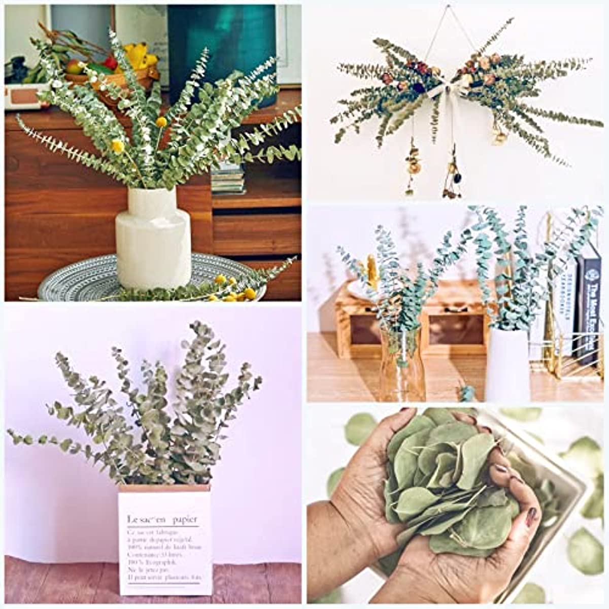 dried_flower - preserved_flower - fake_flower - 30Pcs Dried Eucalyptus Stems & 180+Pcs Lavender Flowers Bundle for Shower - Molly Garden - Molly_Garden_Floral