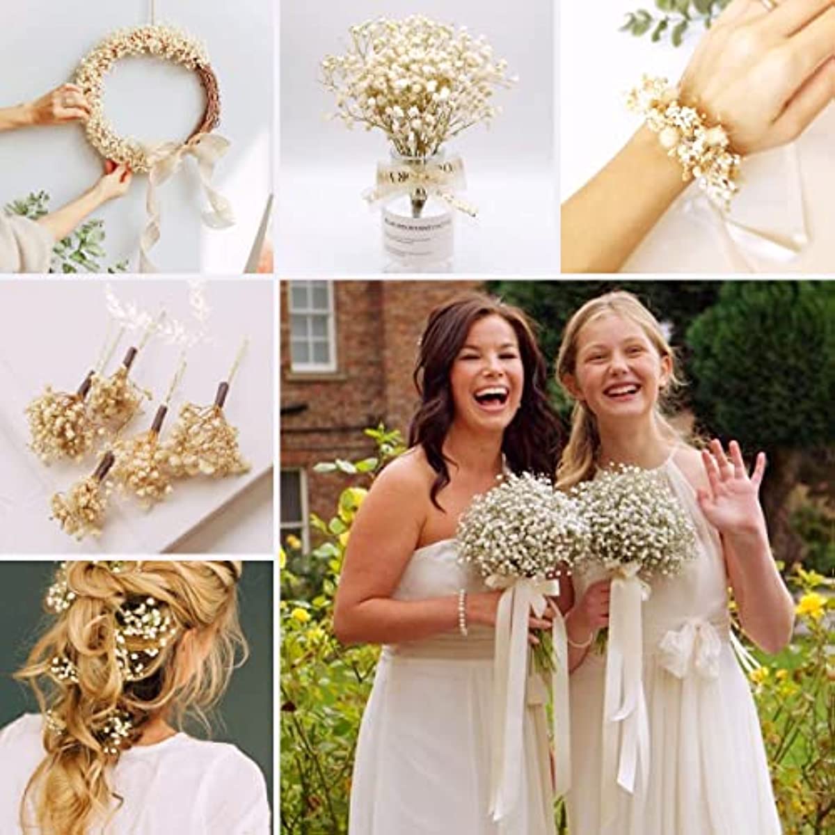 dried_flower - preserved_flower - fake_flower - 2500+Head Dried Babys Breath Flowers Bouquet 17.2inch Natural Gypsophila - Molly Garden - Molly_Garden_Floral
