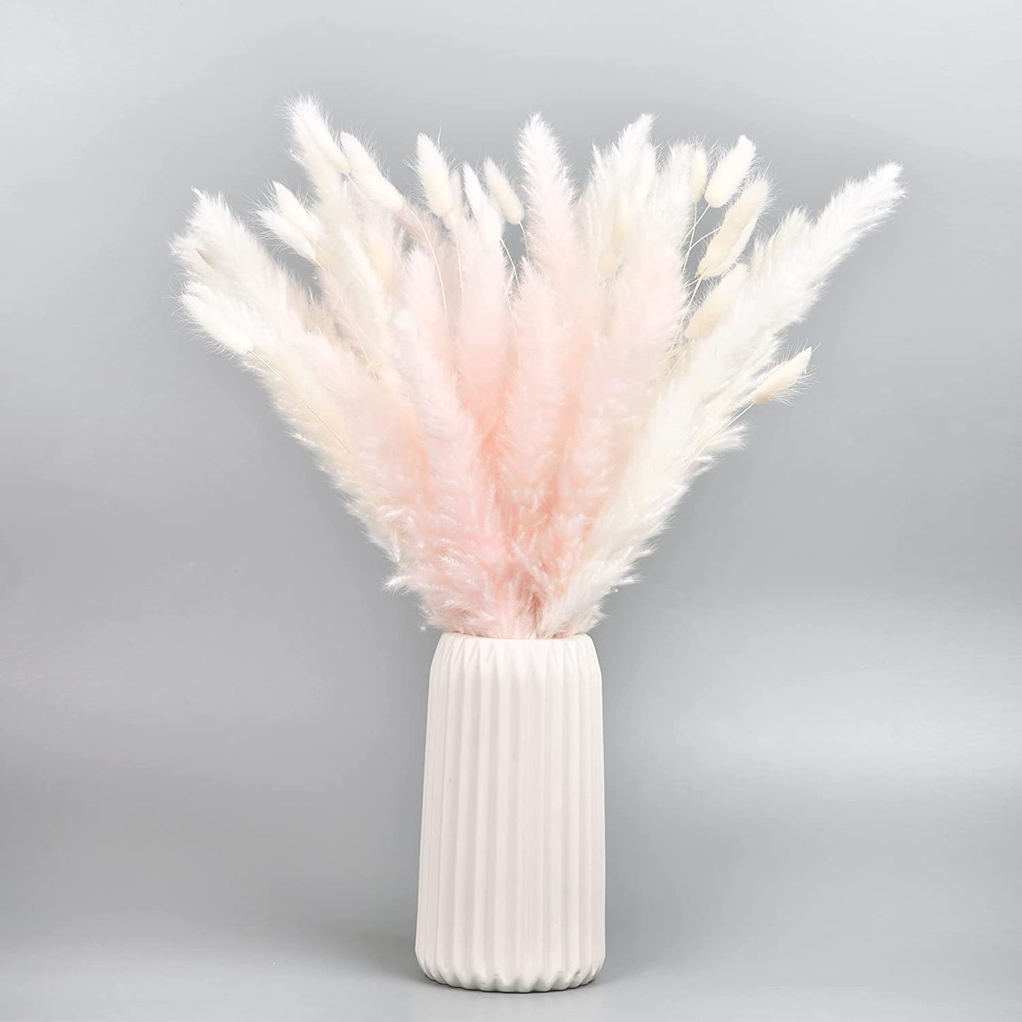 dried_flower - preserved_flower - fake_flower - 90Pcs Dried Pampas Grass Bouquet 17.5'' Plant Bunch for Boho Home Decor - Molly Garden - Molly_Garden_Floral