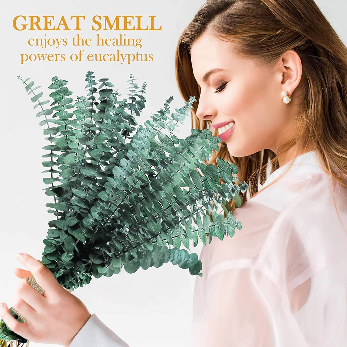 dried_flower - preserved_flower - fake_flower - 10Pcs Dried Preserved Eucalyptus Stems for Shower Real Natural Fresh Leaves - Molly Garden - Molly_Garden_Floral