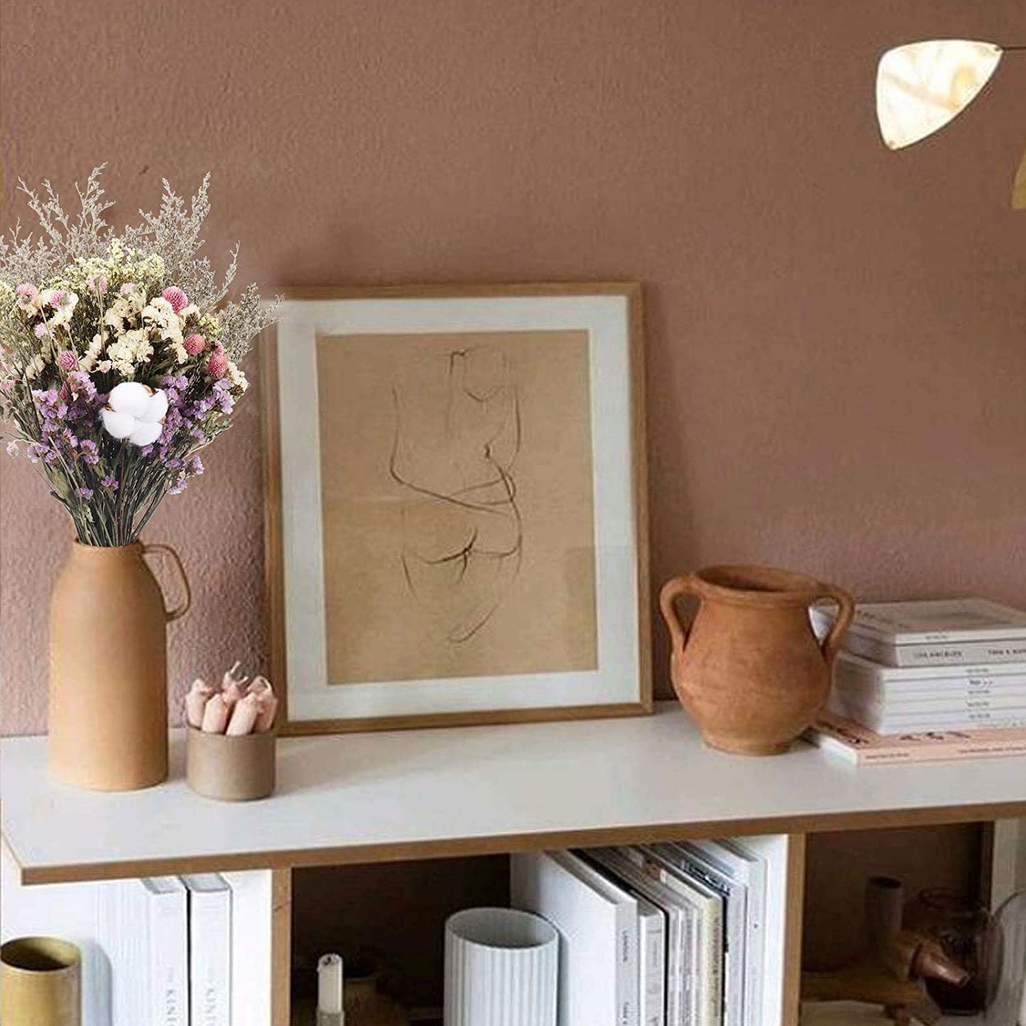 dried_flower - preserved_flower - fake_flower - Natural Flowers Bouquet Dried Cotton Stem Lover Grass Filler Floral Arrangement - Molly Garden - Molly_Garden_Floral