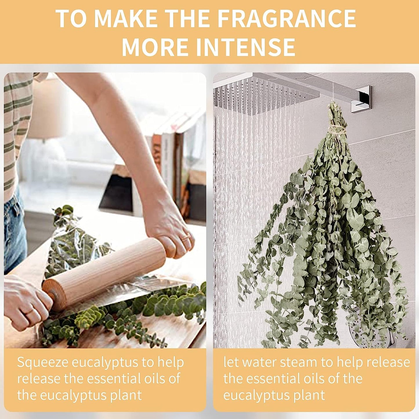 dried_flower - preserved_flower - fake_flower - 20Pcs Dried Eucalyptus Bundle for Shower 17" Natural Head Hanging Plant Stems - Molly Garden - Molly_Garden_Floral