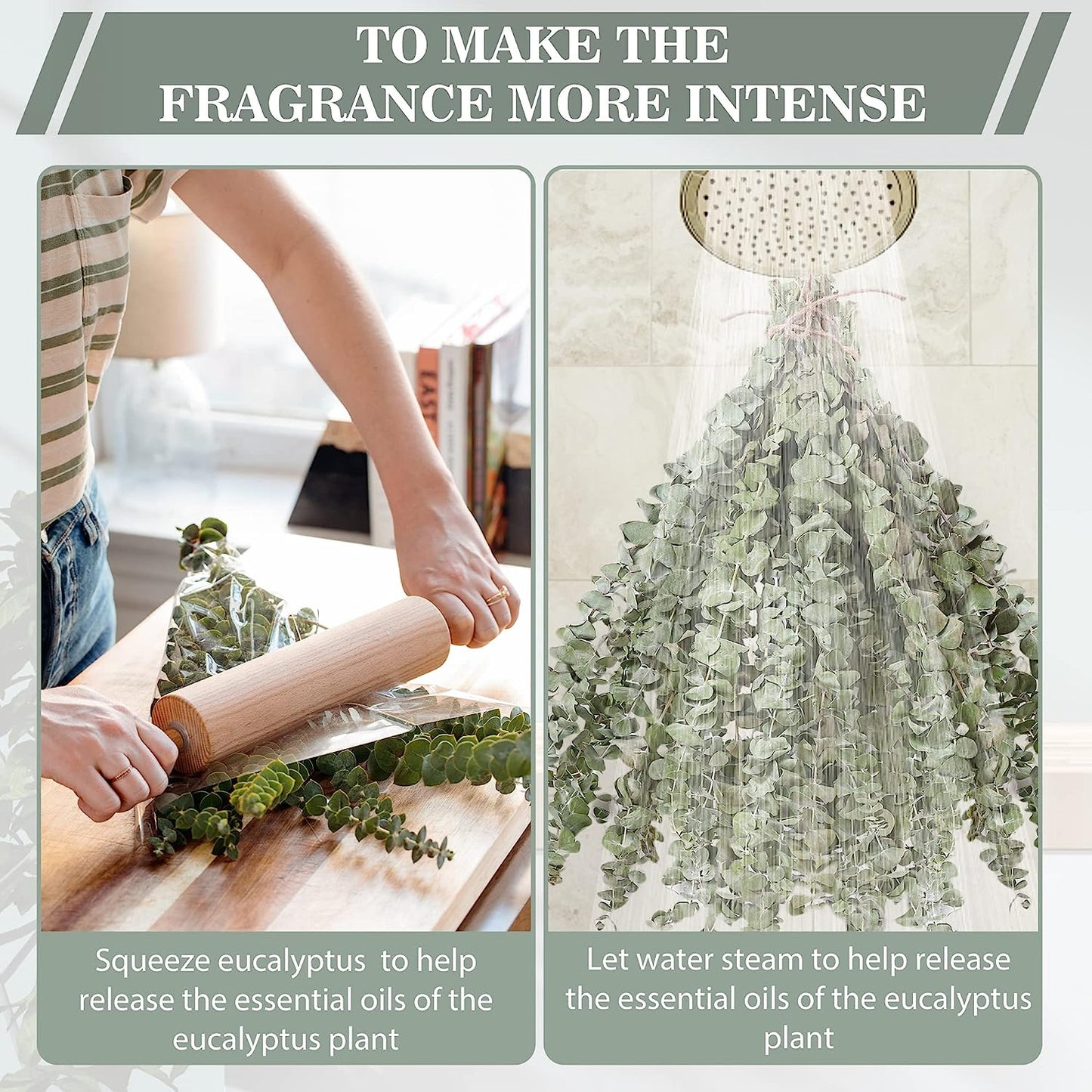 dried_flower - preserved_flower - fake_flower - 14Pcs Dried Eucalyptus Plant Stems for Shower 100% Natural Leaves 17" Branches - Molly Garden - Molly_Garden_Floral