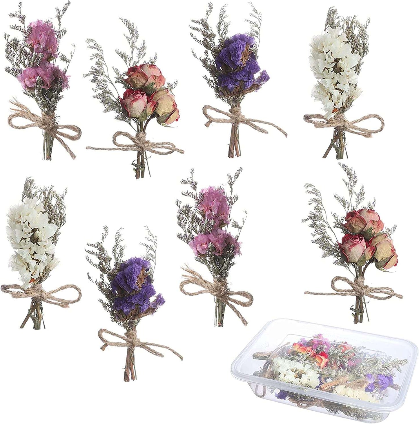 dried_flower - preserved_flower - fake_flower - 8Pcs Don't Forget Me Flower Bouquets Natural Dried Florals Myosotis Sylvatica - Molly Garden - Molly_Garden_Floral