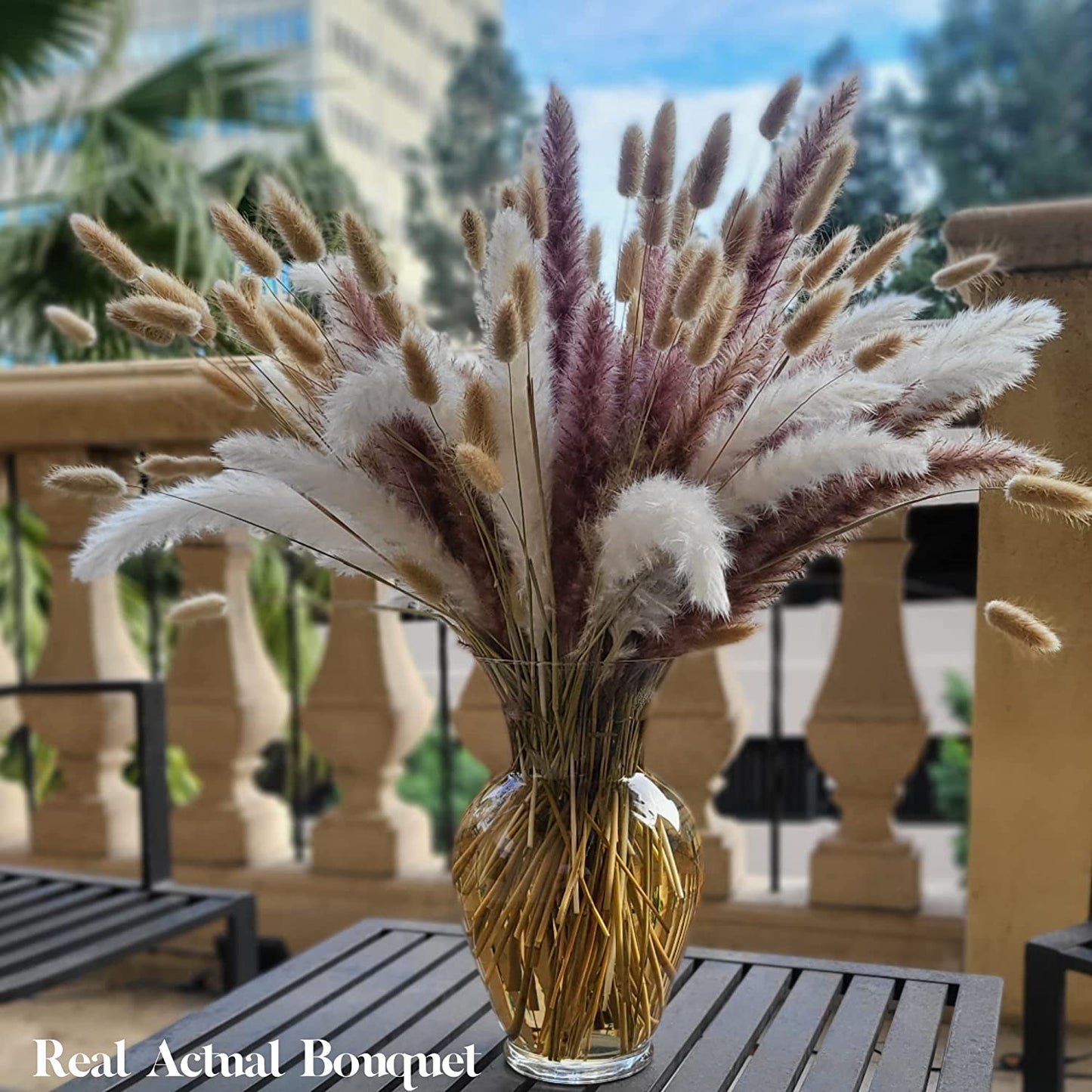 dried_flower - preserved_flower - fake_flower - 200Pcs Pampas Grass Dried Flower Arrangement Bunny Tail Feather Grass - Molly Garden - Molly_Garden_Floral