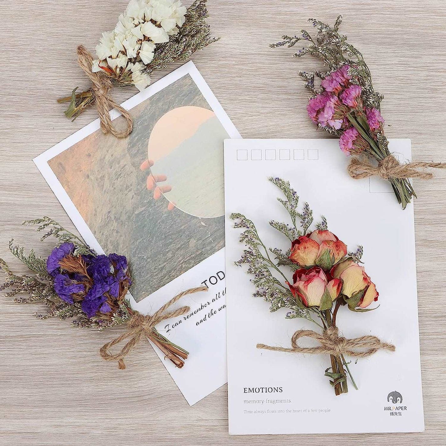 dried_flower - preserved_flower - fake_flower - 8Pcs Don't Forget Me Flower Bouquets Natural Dried Florals Myosotis Sylvatica - Molly Garden - Molly_Garden_Floral
