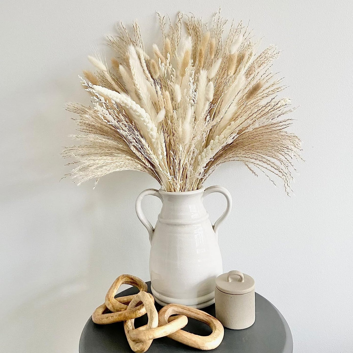 dried_flower - preserved_flower - fake_flower - 125Pcs Dried Pampas Grass Bouquet Boho Bulk Flowers Bunny Tails Decor Floral - Molly Garden - Molly_Garden_Floral