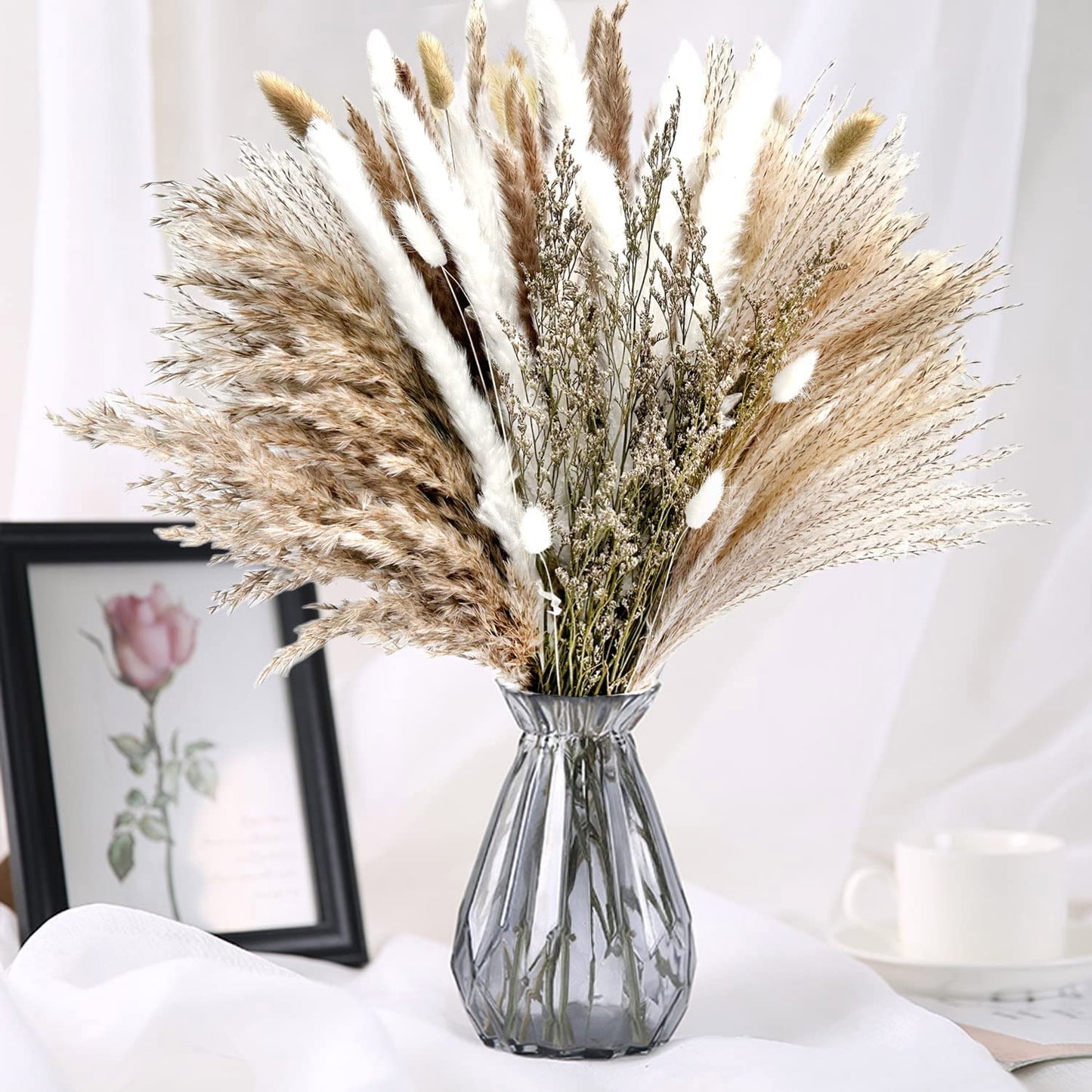 dried_flower - preserved_flower - fake_flower - Dried Pampas Grass Decor DIY Boho Natural Flower Decor Pompous Plants - Molly Garden - Molly_Garden_Floral