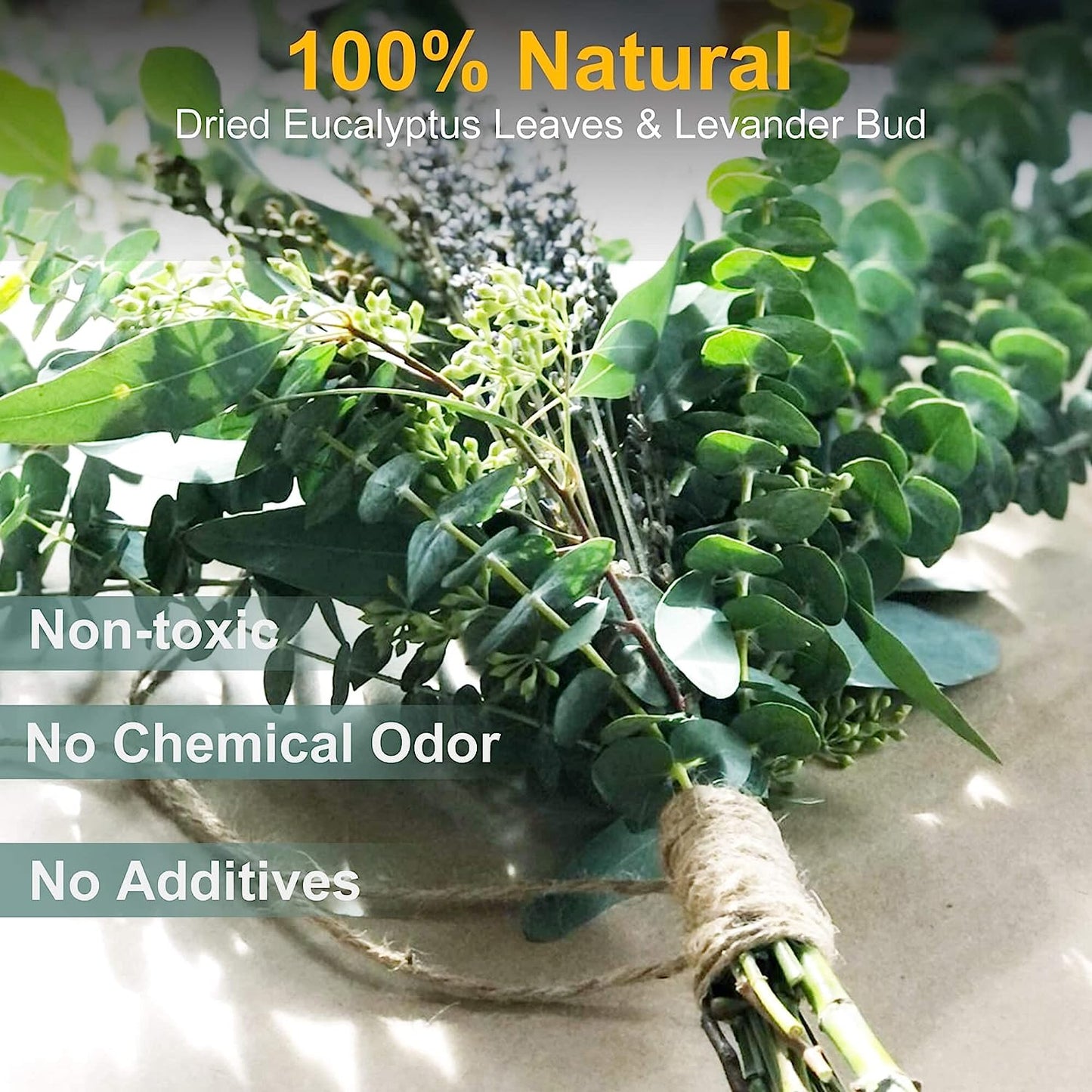 dried_flower - preserved_flower - fake_flower - Dried Eucalyptus Stems & Lavender for Bath Real Preserved Leaves & Seeds - Molly Garden - Molly_Garden_Floral