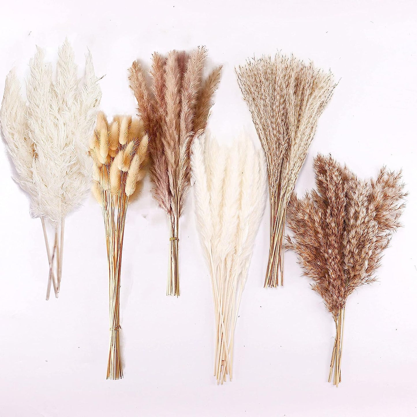 dried_flower - preserved_flower - fake_flower - 110Pcs Dried Pampas Grass Decor with Eucalyptus Branches Boho Home Wedding - Molly Garden - Molly_Garden_Floral