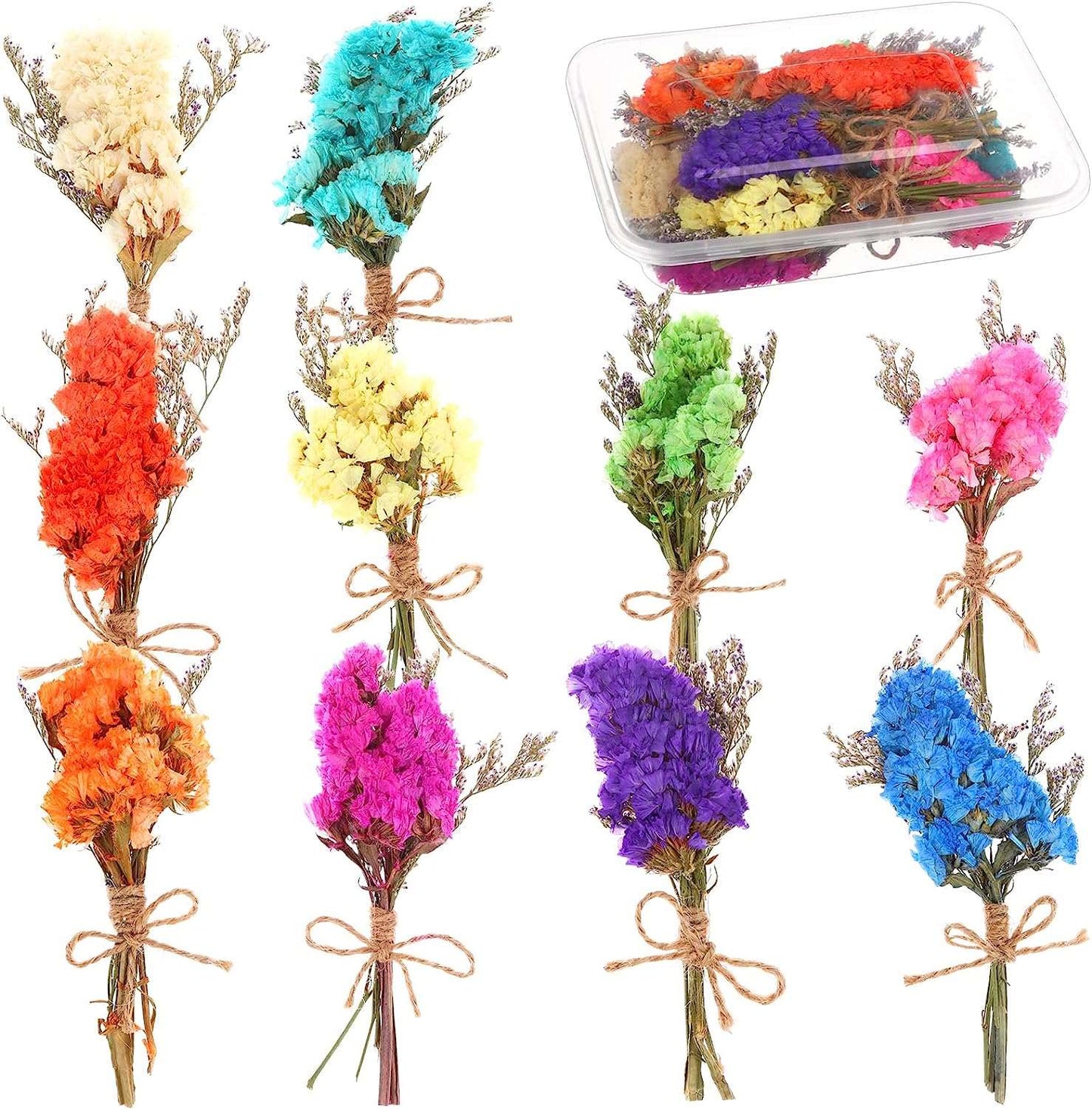 dried_flower - preserved_flower - fake_flower - 8Pcs Don't Forget Me Flower Bouquets Natural Dried Florals Myosotis Sylvatica - Molly Garden - Molly_Garden_Floral