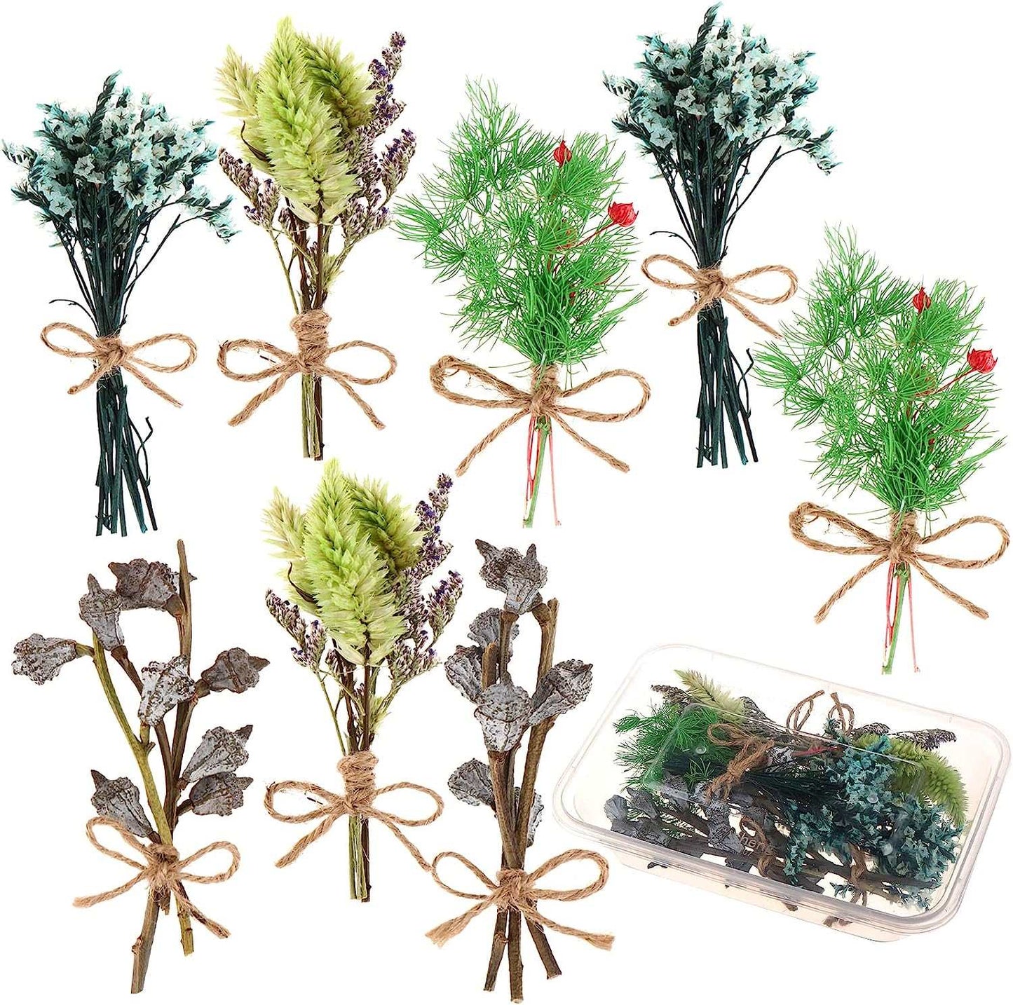dried_flower - preserved_flower - fake_flower - 8Pcs Don't Forget Me Flower Bouquets Natural Dried Florals Myosotis Sylvatica - Molly Garden - Molly_Garden_Floral