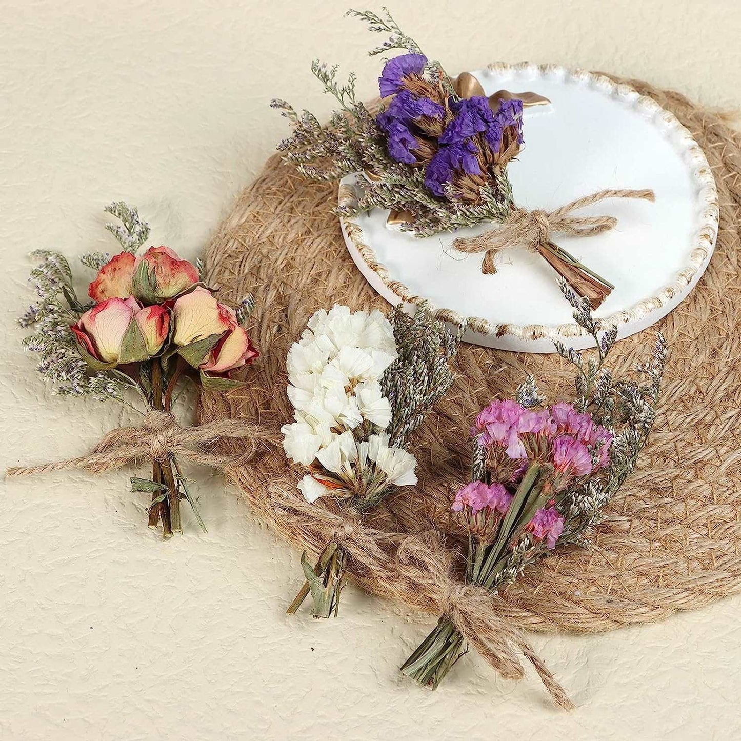dried_flower - preserved_flower - fake_flower - 8Pcs Don't Forget Me Flower Bouquets Natural Dried Florals Myosotis Sylvatica - Molly Garden - Molly_Garden_Floral