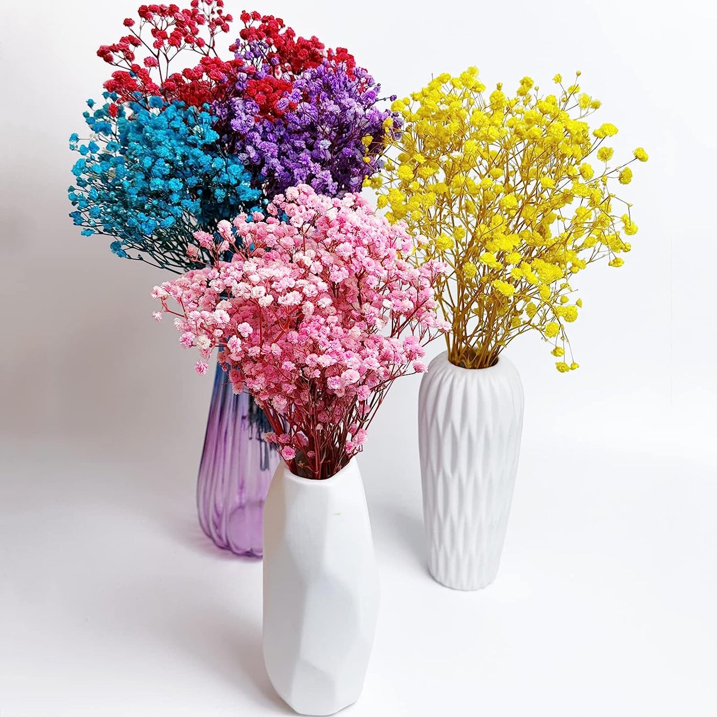 dried_flower - preserved_flower - fake_flower - 3Bunches Preserved Babys Breath 100% Natrual Fresh Gypsophila Long Lasting Flowers - Molly Garden - Molly_Garden_Floral