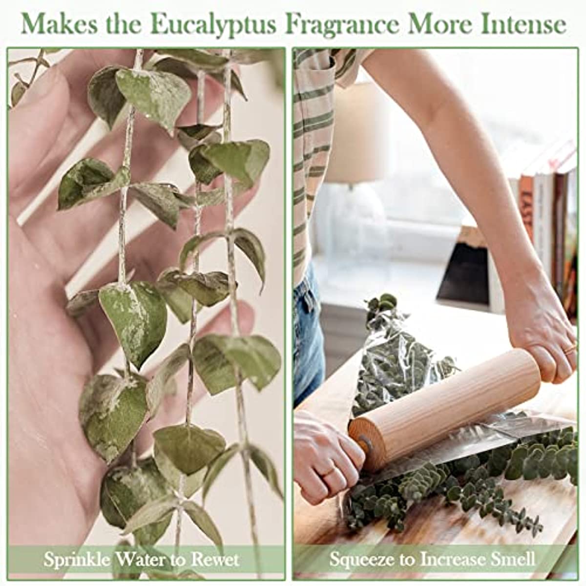 dried_flower - preserved_flower - fake_flower - 16Pcs Dried 100% Natural Real Fresh Eucalyptus Plant Stems for Shower - Molly Garden - Molly_Garden_Floral