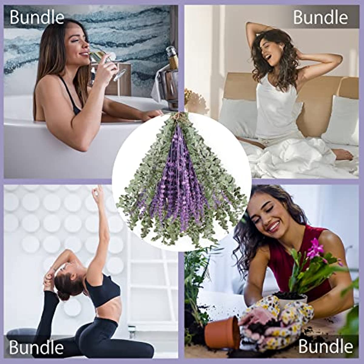 dried_flower - preserved_flower - fake_flower - 30Pcs Dried Eucalyptus Stems & 180+Pcs Lavender Flowers Bundle for Shower - Molly Garden - Molly_Garden_Floral