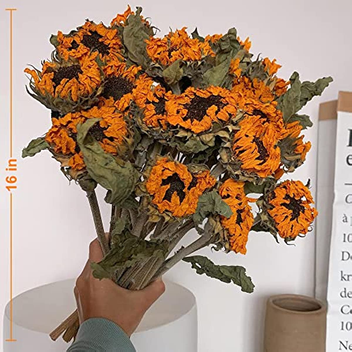 dried_flower - preserved_flower - fake_flower - 6Stems Dried Flowers in Bulk Sunflower Bouquet Real Flowers Yellow Decor - Molly Garden - Molly_Garden_Floral