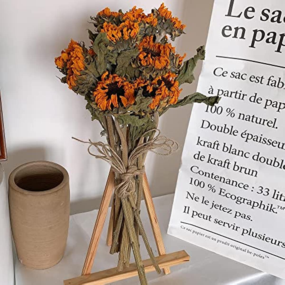 dried_flower - preserved_flower - fake_flower - 6Stems Dried Flowers in Bulk Sunflower Bouquet Real Flowers Yellow Decor - Molly Garden - Molly_Garden_Floral