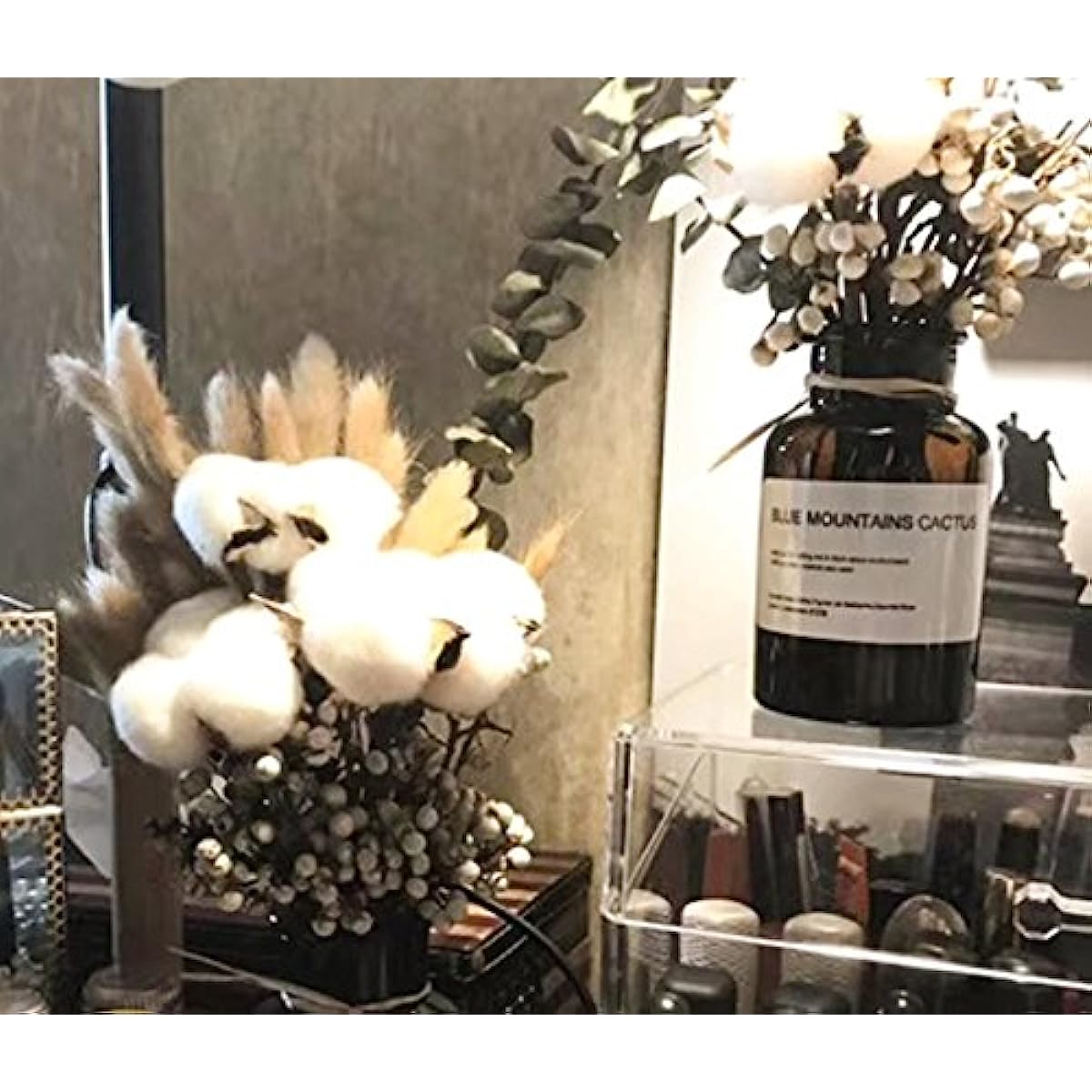dried_flower - preserved_flower - fake_flower - Tallow Berries Dried Florwer Natural Stem Wedding Floral Décor Plants Bouquet - Molly Garden - Molly_Garden_Floral