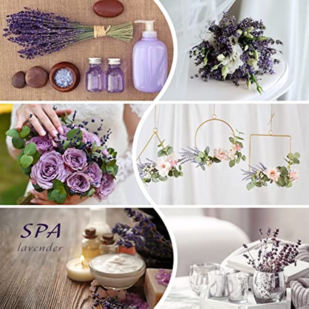 dried_flower - preserved_flower - fake_flower - 180-200Stems Dried Preserved Lavender Flowers Bundle 100% Natural 15-17" Bouquet - Molly Garden - Molly_Garden_Floral