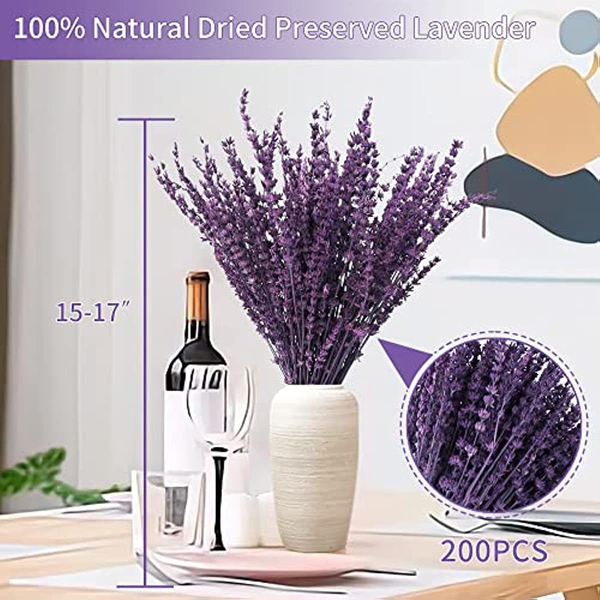 dried_flower - preserved_flower - fake_flower - 30Pcs Dried Eucalyptus Stems & 180+Pcs Lavender Flowers Bundle for Shower - Molly Garden - Molly_Garden_Floral