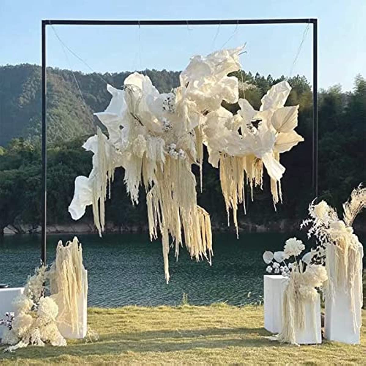 dried_flower - preserved_flower - fake_flower - 5Pcs Bleached Wisteria Vine Hanging Flowers Dried Preserved Bleached Amaranthus - Molly Garden - Molly_Garden_Floral