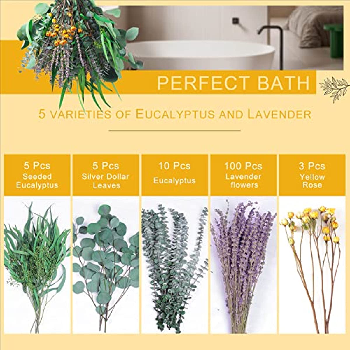 dried_flower - preserved_flower - fake_flower - 12Pcs Preserved Dried Blue Eucalyptus Stems Bundle 17" 100% Natural - Molly Garden - Molly_Garden_Floral