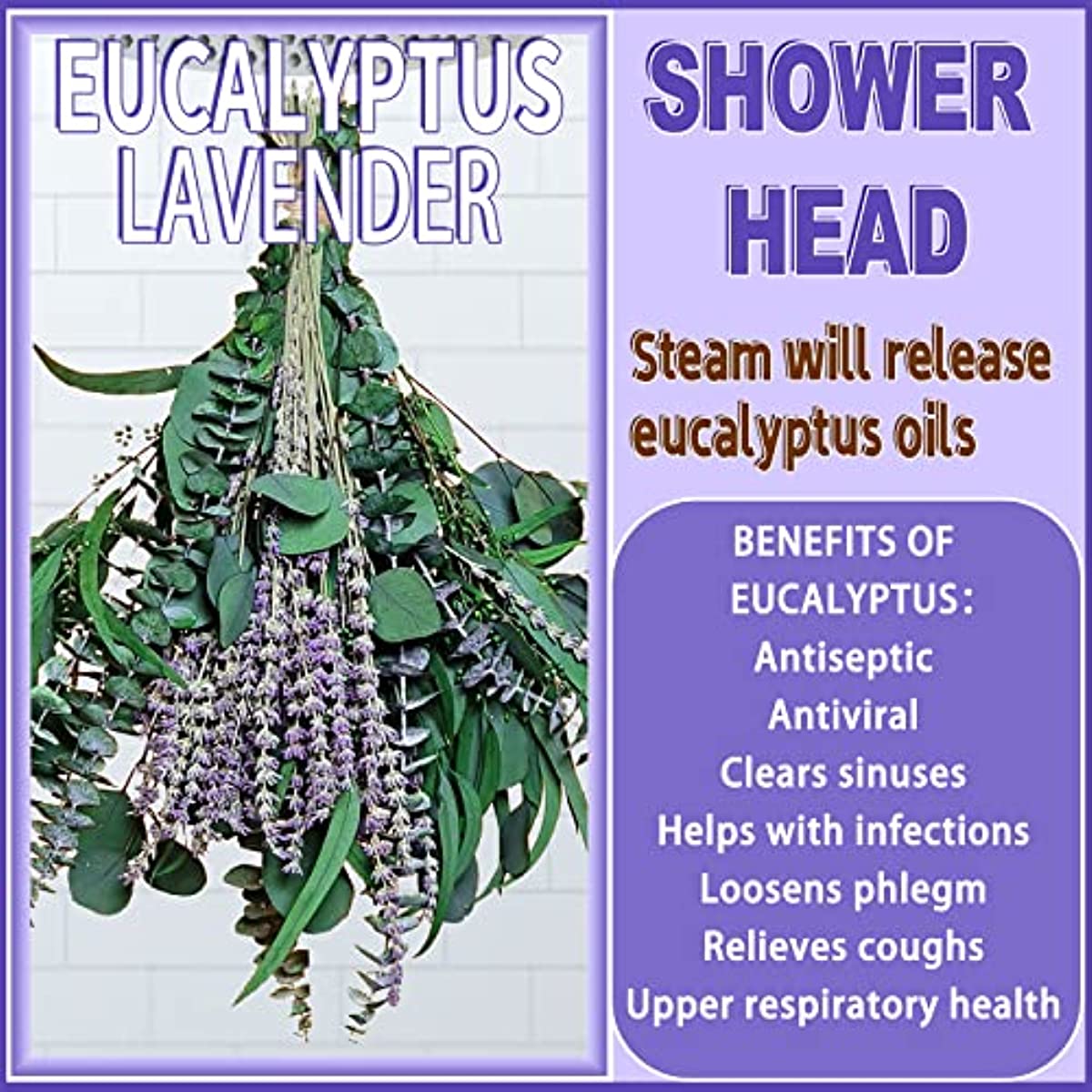 dried_flower - preserved_flower - fake_flower - 52Pcs Mix Dried Eucalyptus & Lavender Flowers Bundles 17'' Natural Real - Molly Garden - Molly_Garden_Floral