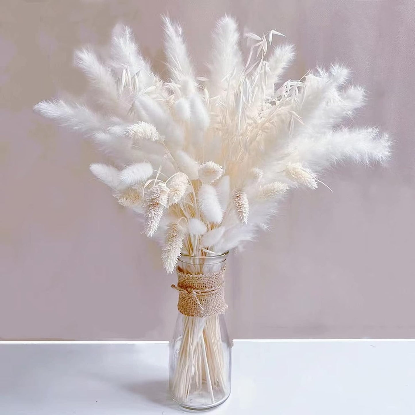 dried_flower - preserved_flower - fake_flower - Natural Dried Flower Bouquet Boho Home Decor Babys Breath Floral Arrangements - Molly Garden - Molly_Garden_Floral