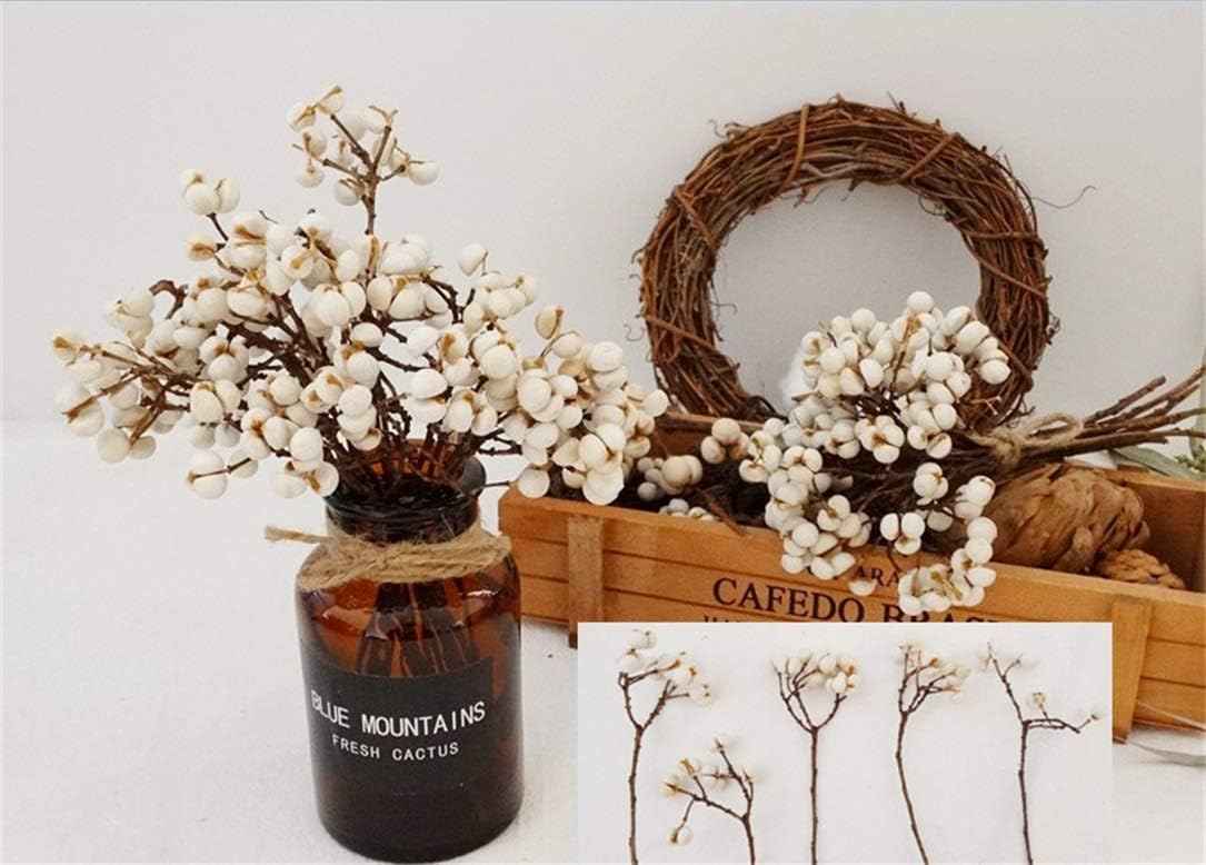 dried_flower - preserved_flower - fake_flower - Tallow Berries Dried Florwer Natural Stem Wedding Floral Décor Plants Bouquet - Molly Garden - Molly_Garden_Floral