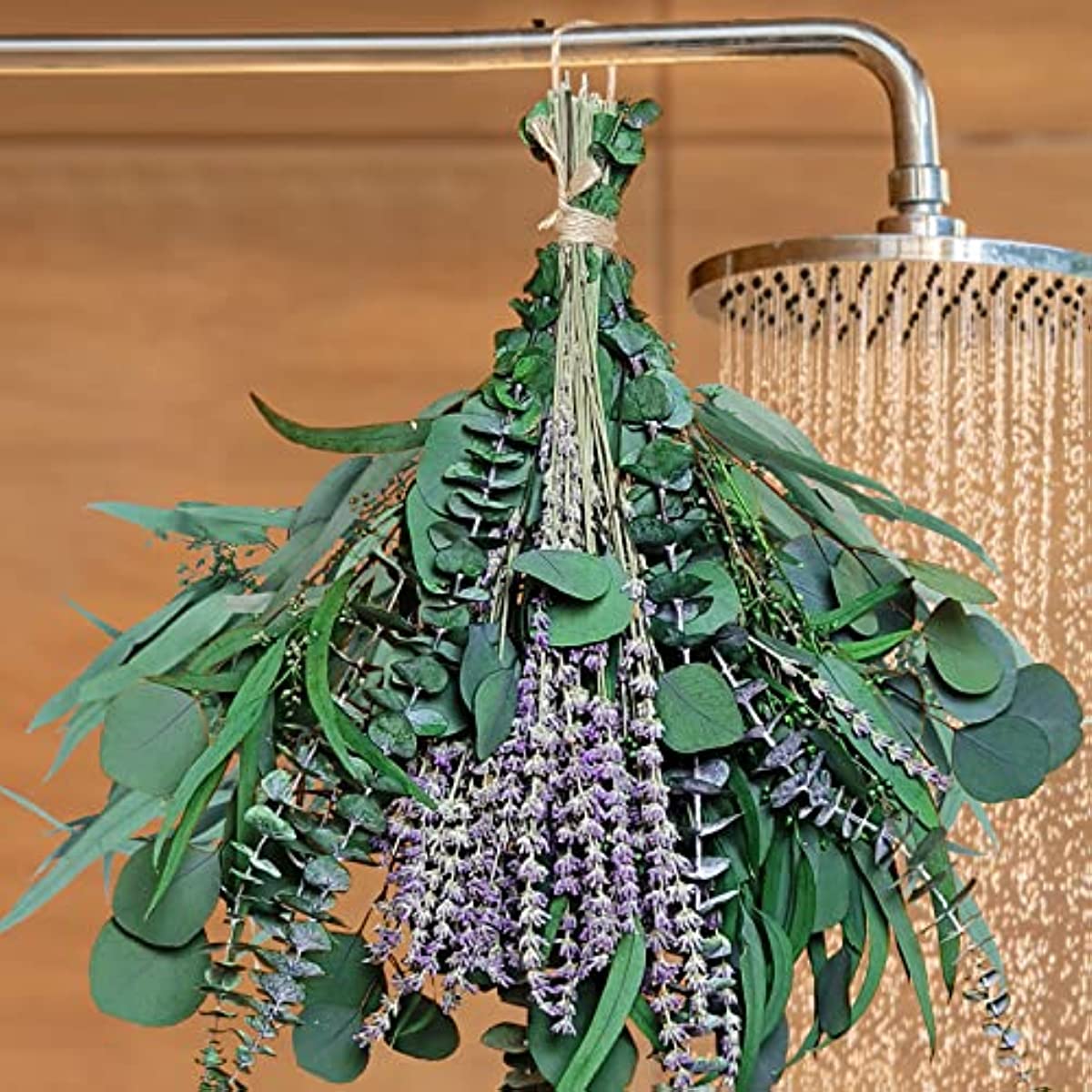 dried_flower - preserved_flower - fake_flower - 52Pcs Mix Dried Eucalyptus & Lavender Flowers Bundles 17'' Natural Real - Molly Garden - Molly_Garden_Floral