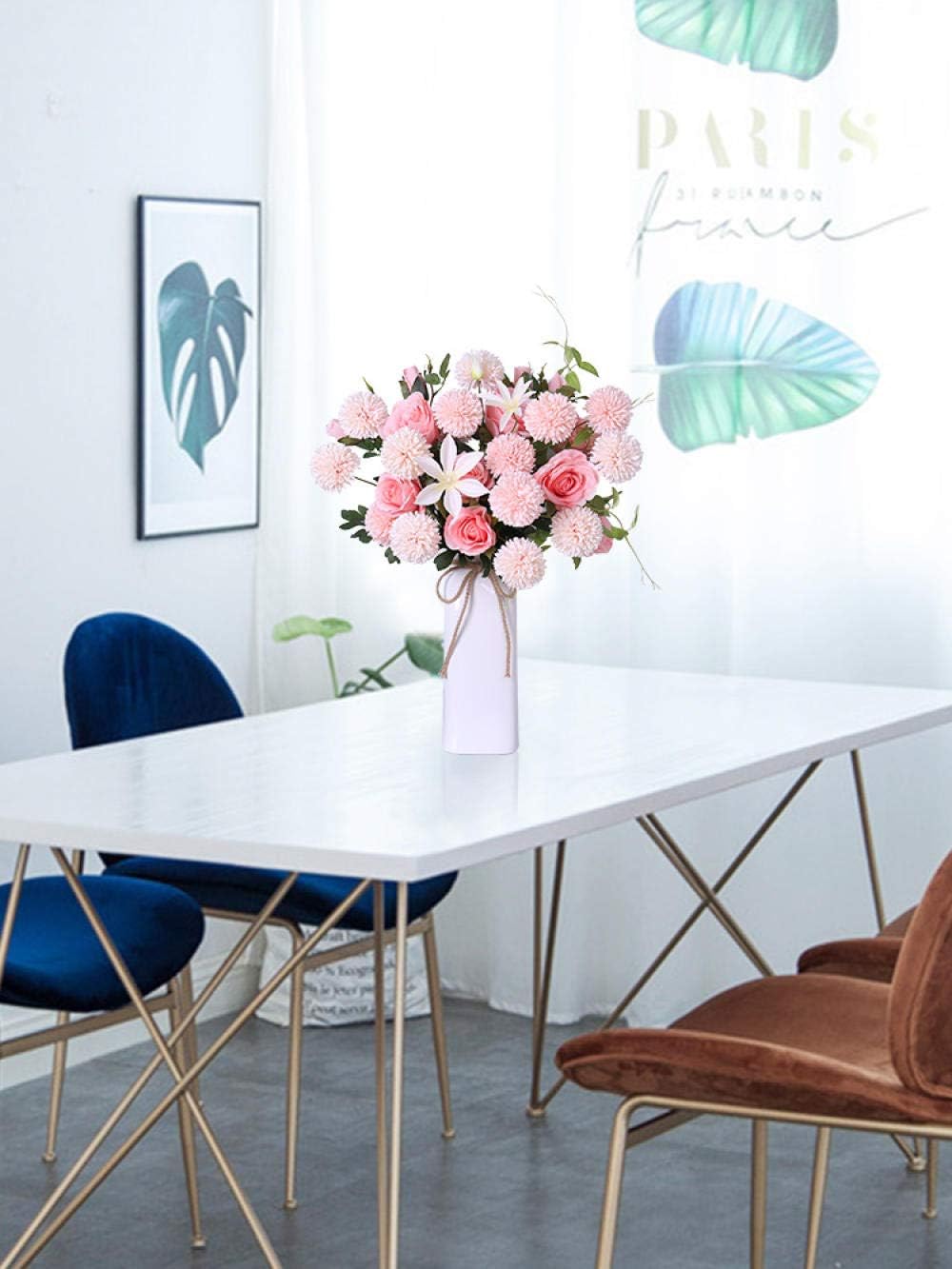 dried_flower - preserved_flower - fake_flower - 4Balls Hydrangea Flowers Dandelion Rose Bouquet Room Decoration for Vase - Molly Garden - Molly_Garden_Floral