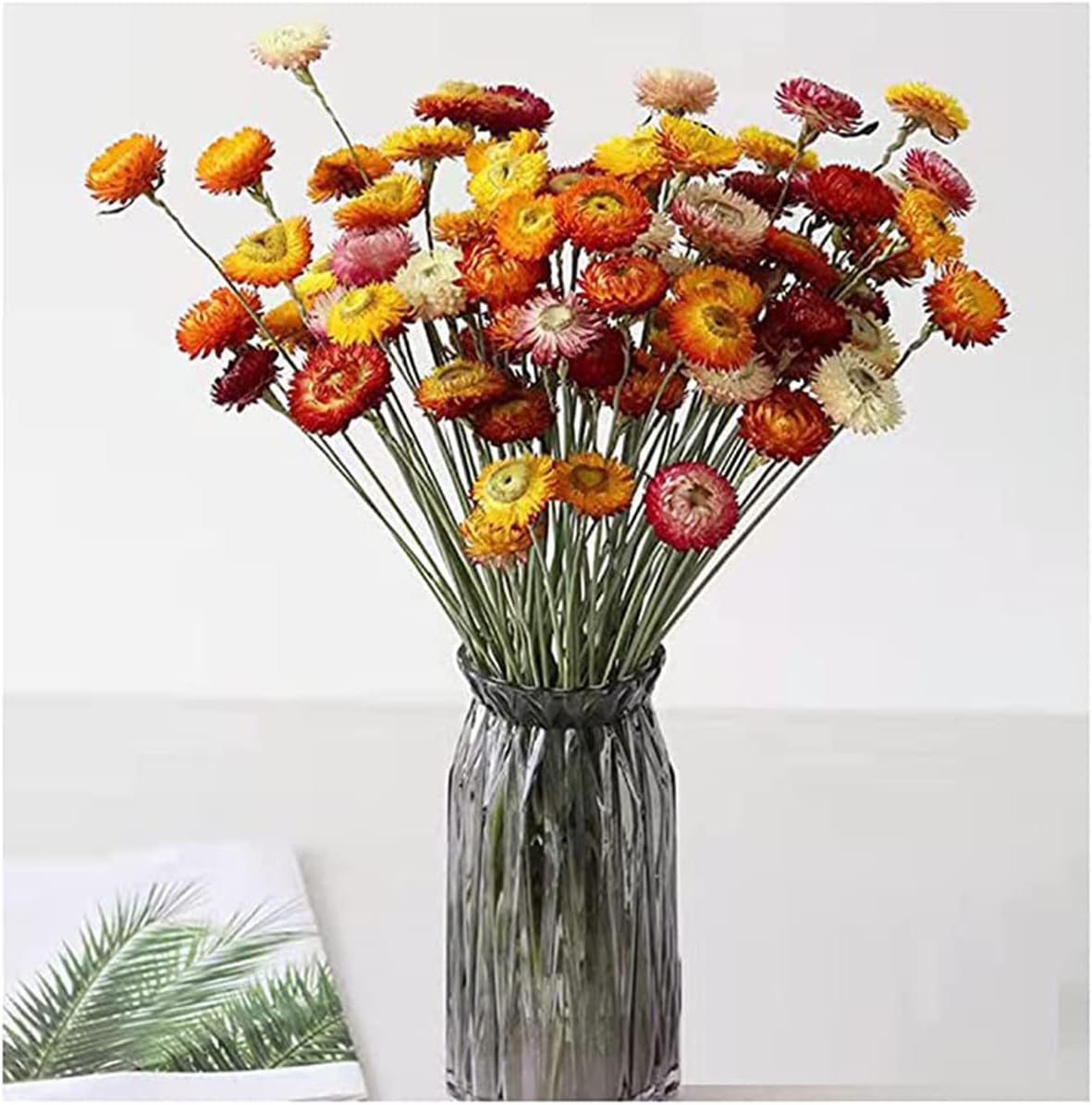 dried_flower - preserved_flower - fake_flower - 40Pcs Natural Dried Daisies Dry Daisy Flowers Bouquet with Stem for DIY - Molly Garden - Molly_Garden_Floral