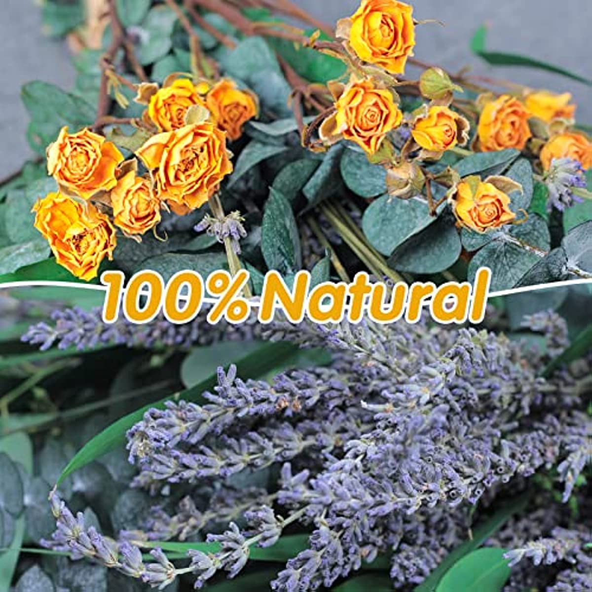 dried_flower - preserved_flower - fake_flower - 12Pcs Preserved Dried Blue Eucalyptus Stems Bundle 17" 100% Natural - Molly Garden - Molly_Garden_Floral