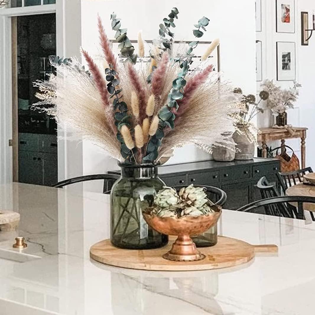 dried_flower - preserved_flower - fake_flower - Dried Pampas Grass Decor DIY Boho Natural Flower Decor Pompous Plants - Molly Garden - Molly_Garden_Floral