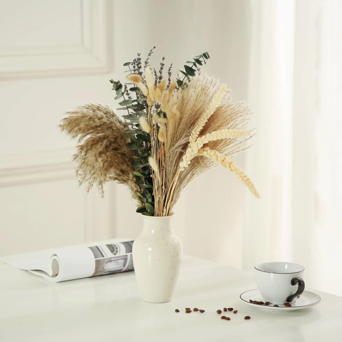 dried_flower - preserved_flower - fake_flower - Dried Pompous Decor Inc Lavender Eucalyptus Reed Grass DIY Floral Arrangements - Molly Garden - Molly_Garden_Floral