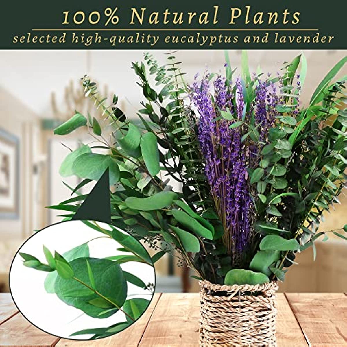 dried_flower - preserved_flower - fake_flower - 78Pcs Mix Dried Eucalyptus & Lavender Flowers for Shower 17'' Natural Bundles - Molly Garden - Molly_Garden_Floral
