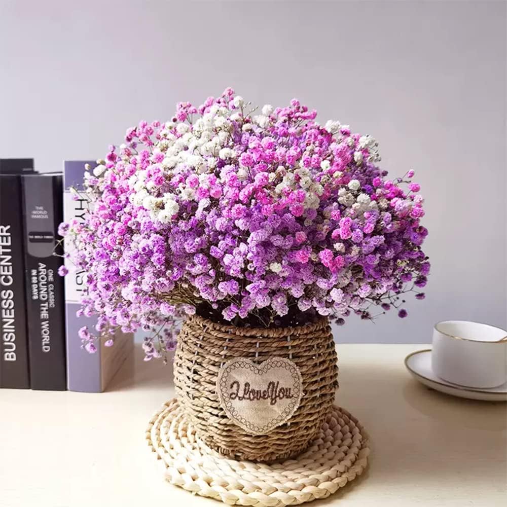 dried_flower - preserved_flower - fake_flower - Natural Air Dried Starry Dried Flower Bouquet with Stems Length 10-12'' - Molly Garden - Molly_Garden_Floral