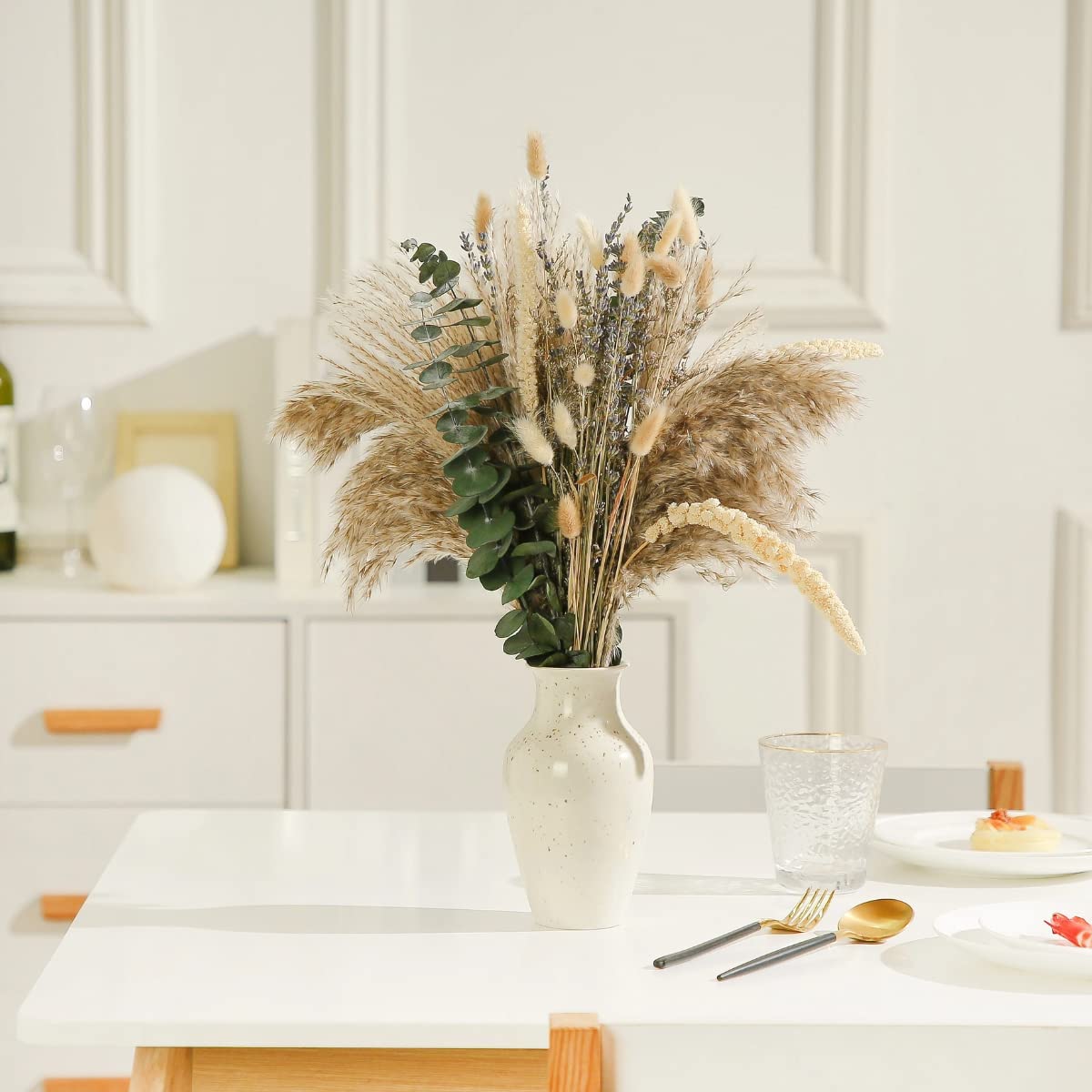 dried_flower - preserved_flower - fake_flower - Dried Pompous Decor Inc Lavender Eucalyptus Reed Grass DIY Floral Arrangements - Molly Garden - Molly_Garden_Floral