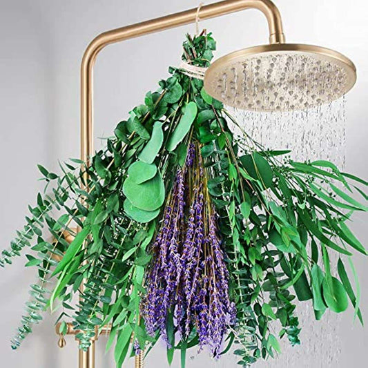 dried_flower - preserved_flower - fake_flower - 78Pcs Mix Dried Eucalyptus & Lavender Flowers for Shower 17'' Natural Bundles - Molly Garden - Molly_Garden_Floral