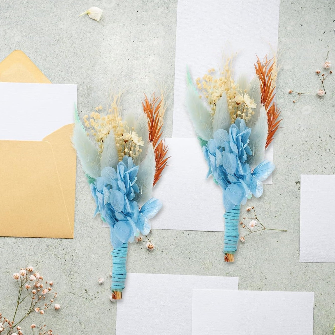 dried_flower - preserved_flower - fake_flower - 6Bunches Preserved Flower Wedding Props Groom Boutonniere Mini Plants - Molly Garden - Molly_Garden_Floral