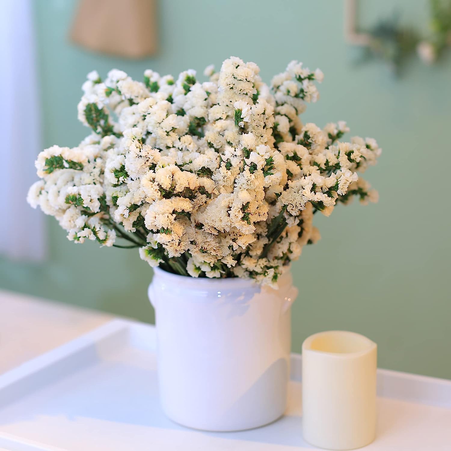 dried_flower - preserved_flower - fake_flower - 1600+Purple Statice Flowers Dried Sea Lavender Bouquet 12 inch Natural - Molly Garden - Molly_Garden_Floral
