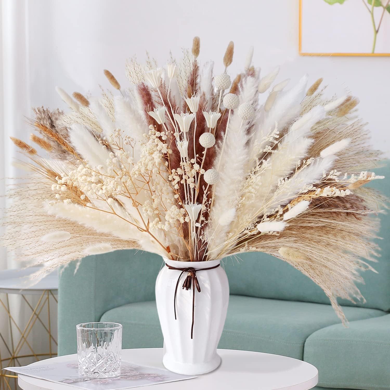 dried_flower - preserved_flower - fake_flower - Dried Pampas Grass Decor DIY Boho Natural Flower Decor Pompous Plants - Molly Garden - Molly_Garden_Floral