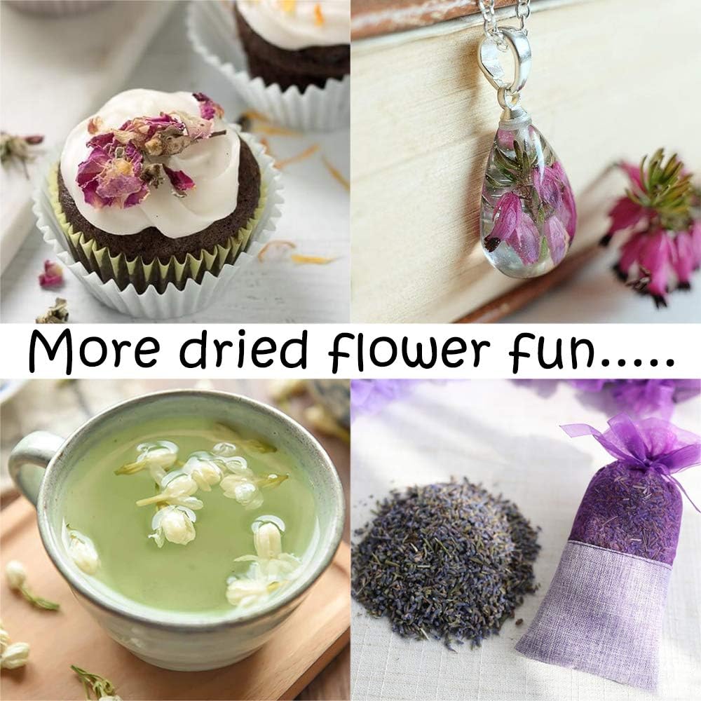 dried_flower - preserved_flower - fake_flower - 21Bags 100% Natural Dried Flowers Herbs Kit for Soap Making DIY Candle - Molly Garden - Molly_Garden_Floral