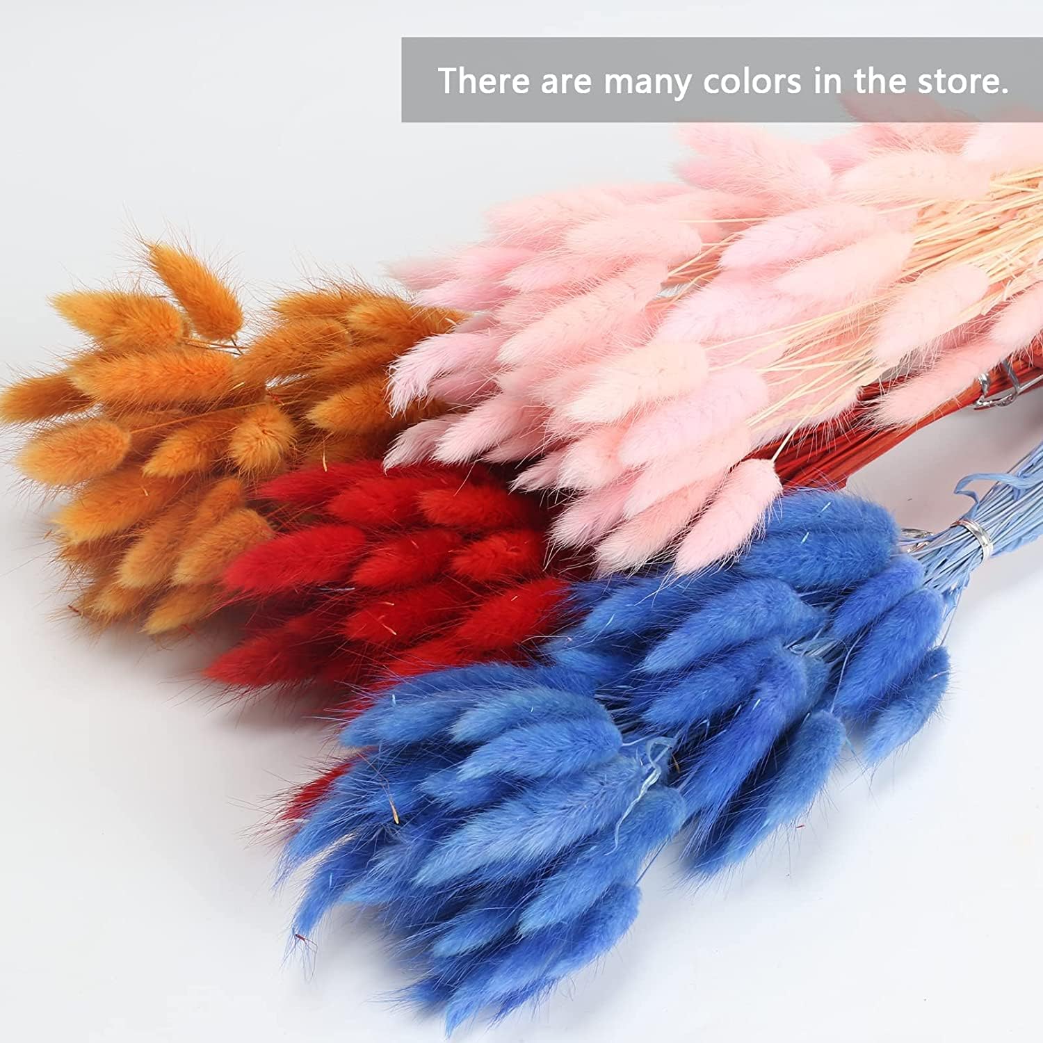 dried_flower - preserved_flower - fake_flower - 120Pcs Dried Bunny Tails Flowers Rabbit Tail Grass Lagurus Ovatus Bouquet - Molly Garden - Molly_Garden_Floral
