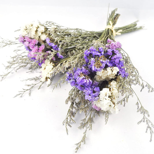 dried_flower - preserved_flower - fake_flower - 2Packs of Caspia Statice/Sea Lavender Dried Flower Bouquets 100% Natural - Molly Garden - Molly_Garden_Floral