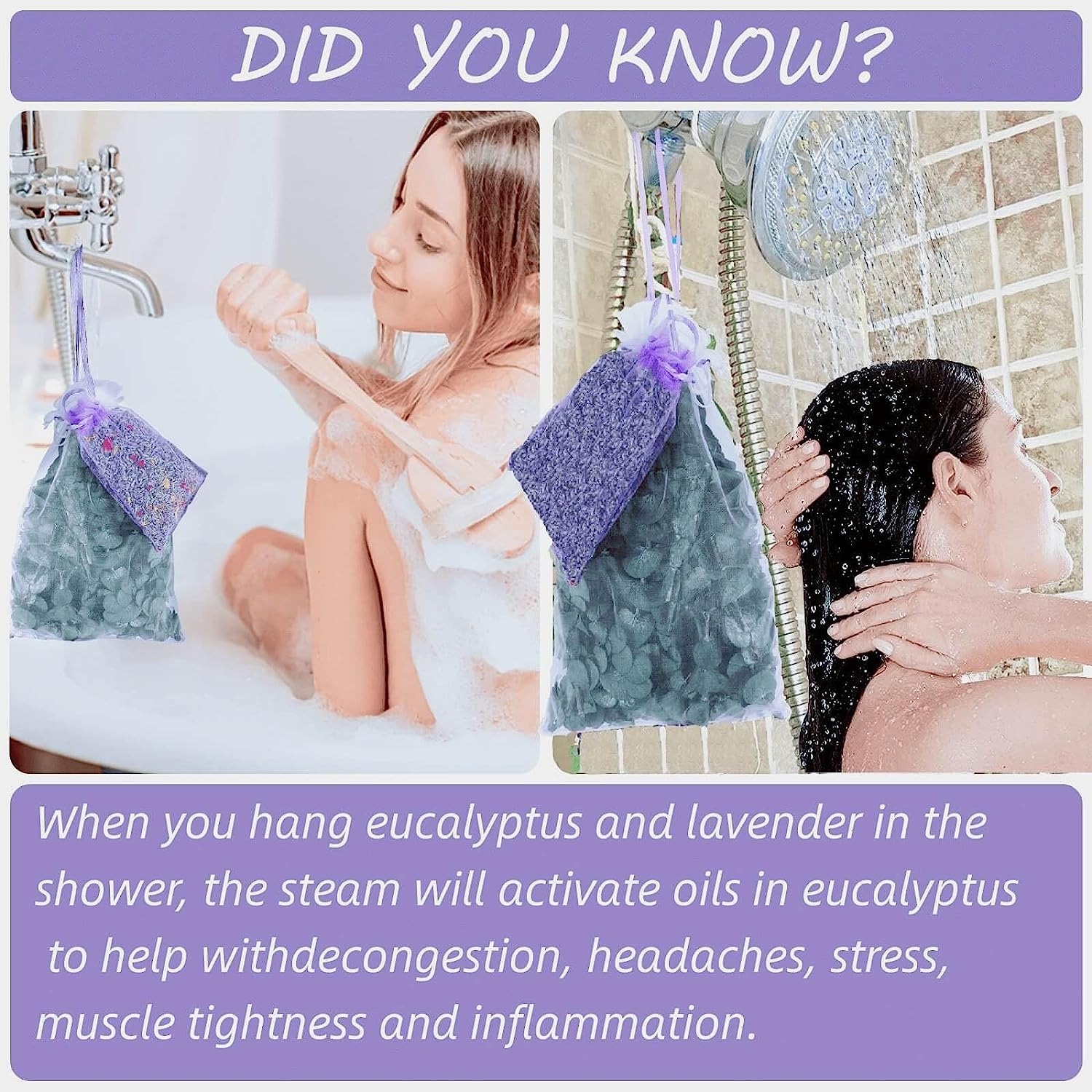 dried_flower - preserved_flower - fake_flower - Large Package Dried Eucalyptus Stems & Lavender Seeds for Shower 100% Natural Real - Molly Garden - Molly_Garden_Floral