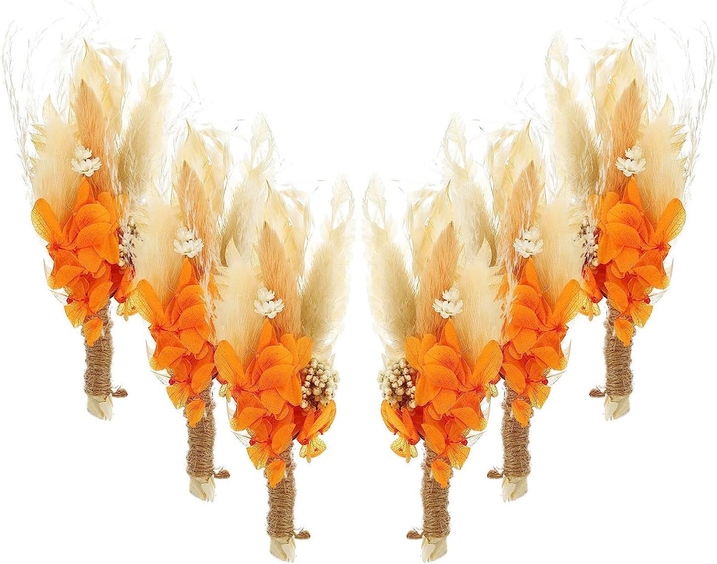 dried_flower - preserved_flower - fake_flower - 6Pcs Natural Dried Flower Bouquet Plant Bundle Preserved Floral for Decoration - Molly Garden - Molly_Garden_Floral