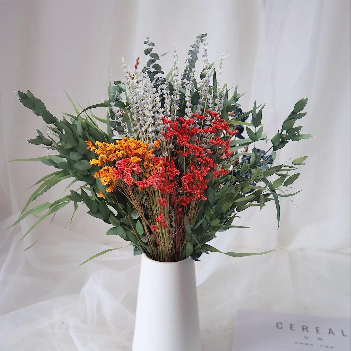 dried_flower - preserved_flower - fake_flower - 128Pcs Mixed Real Dried Eucalyptus Stems 100% Natural Preserved Leaves - Molly Garden - Molly_Garden_Floral