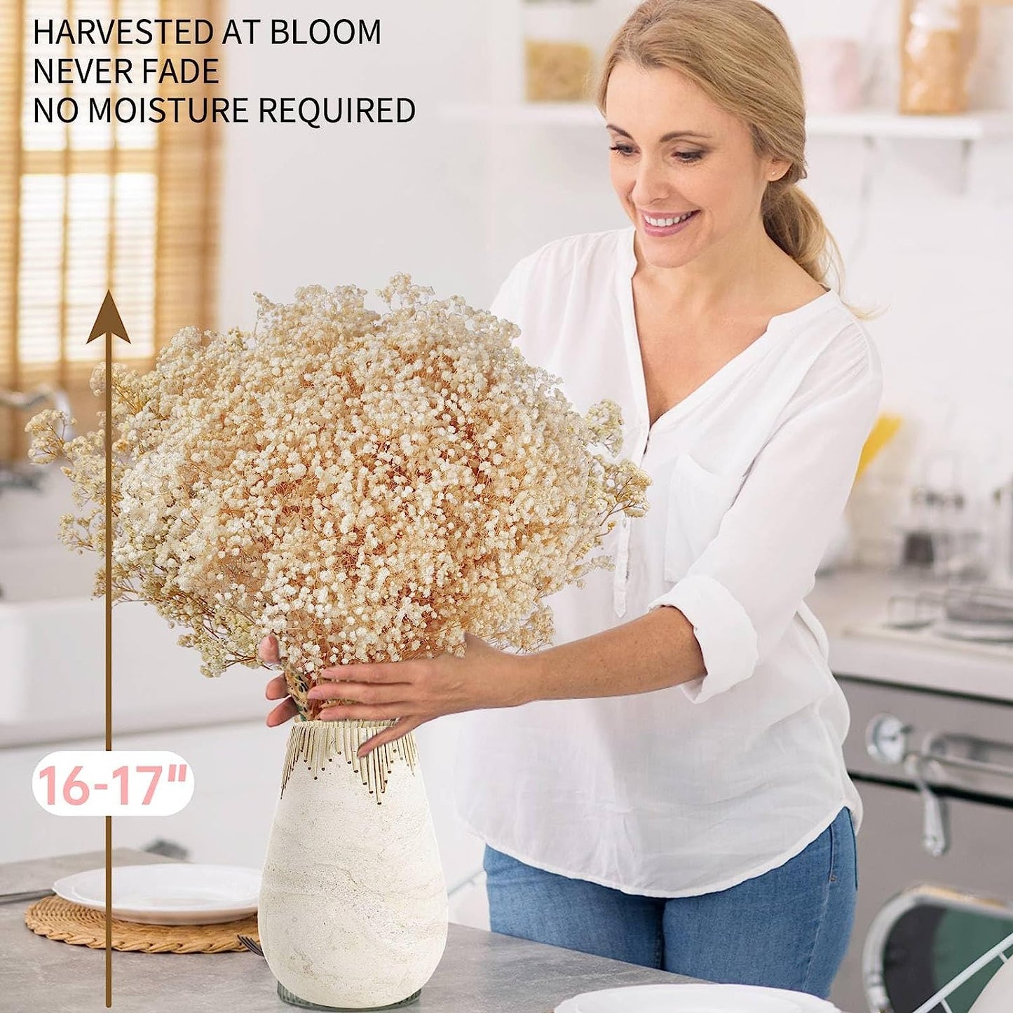 dried_flower - preserved_flower - fake_flower - 6500+ Large Dried Babys Breath Flowers Bouquet Upgraded Package Ivory White Bulk - Molly Garden - Molly_Garden_Floral